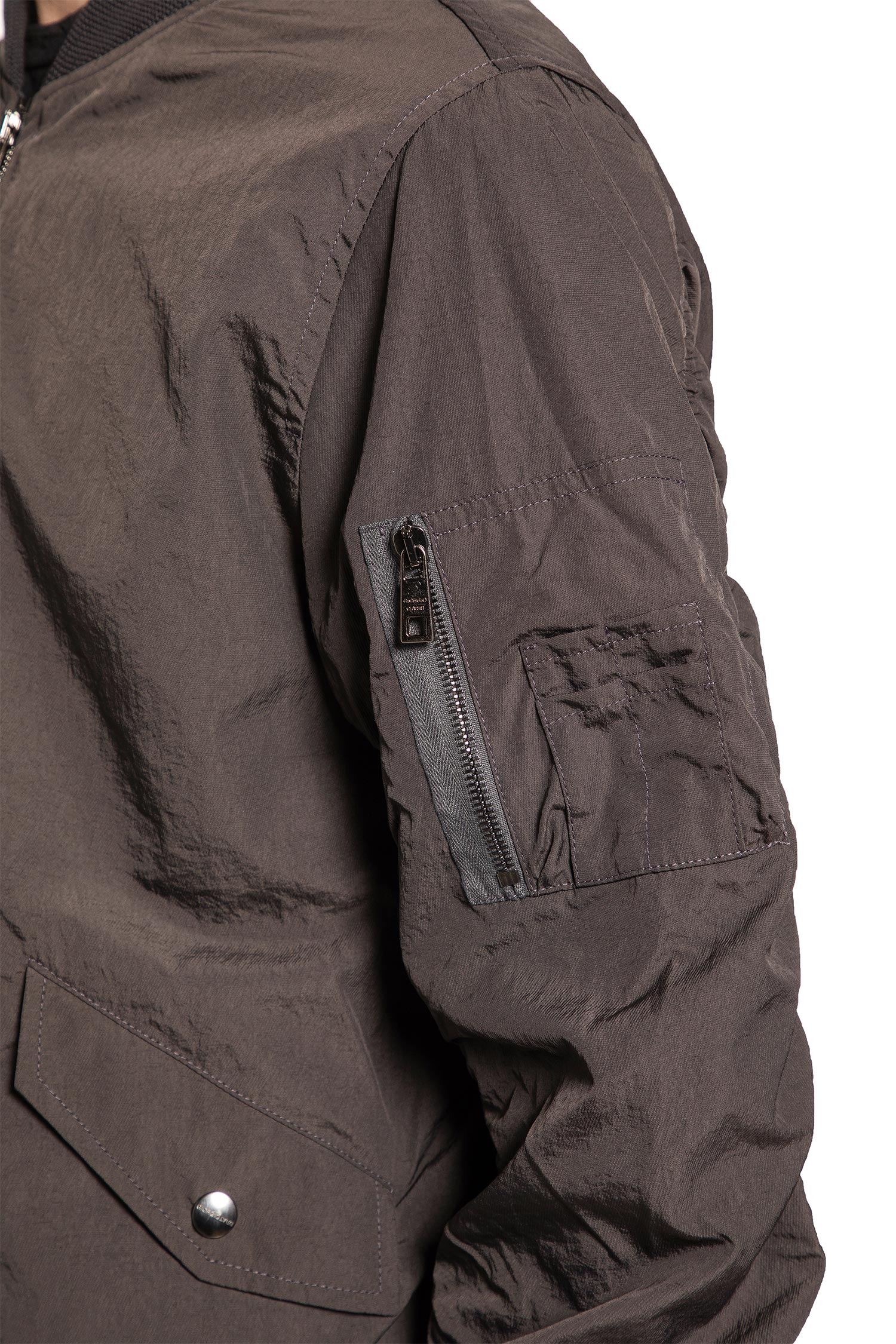 Gathered Nylon Blazer