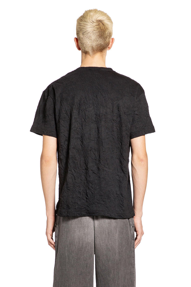 Crinkled Cotton Nylon Jersey T-Shirt