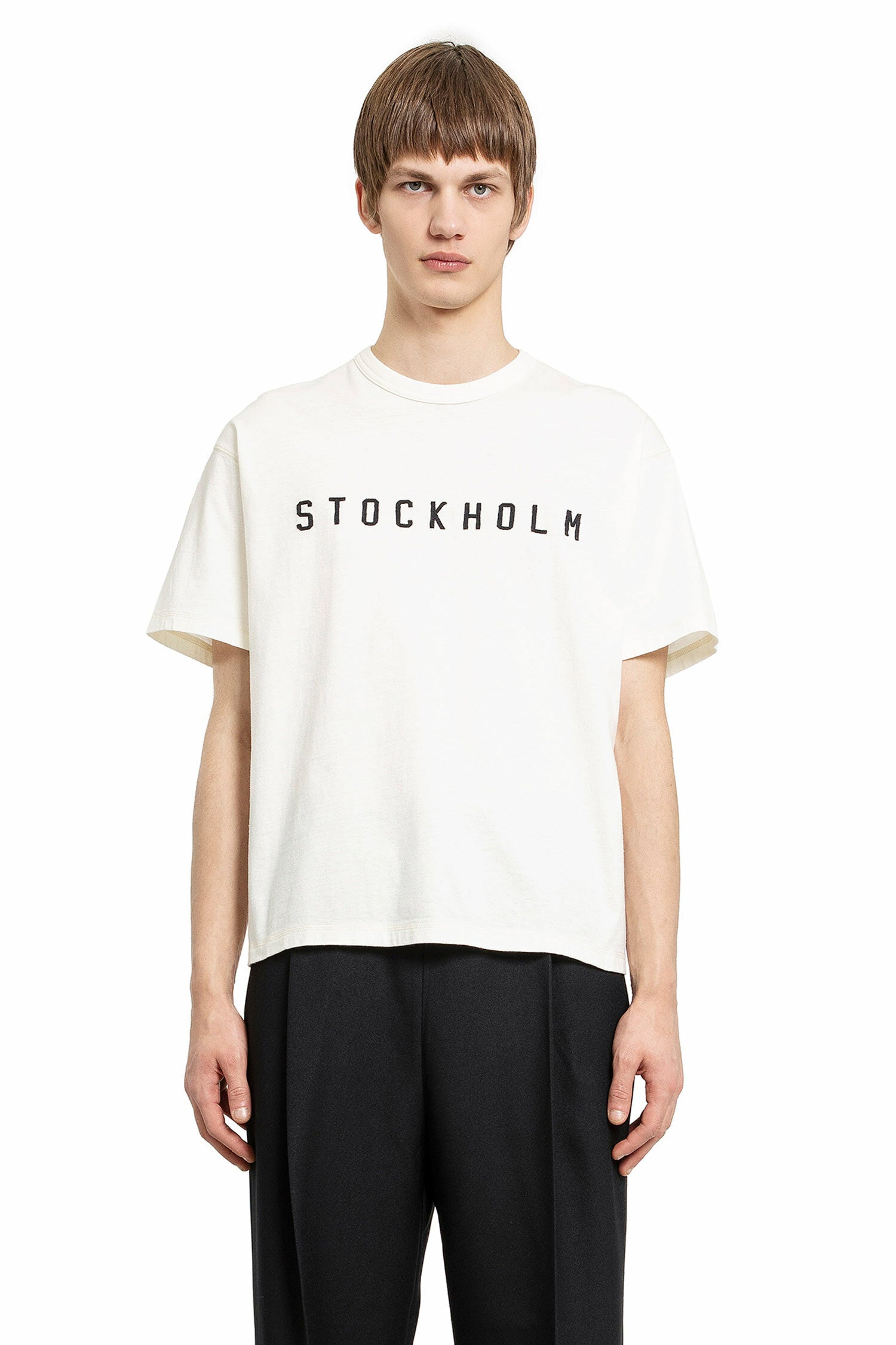 STOCKHOLM SURFBOARD CLUB MAN OFF-WHITE T-SHIRTS & TANK TOPS