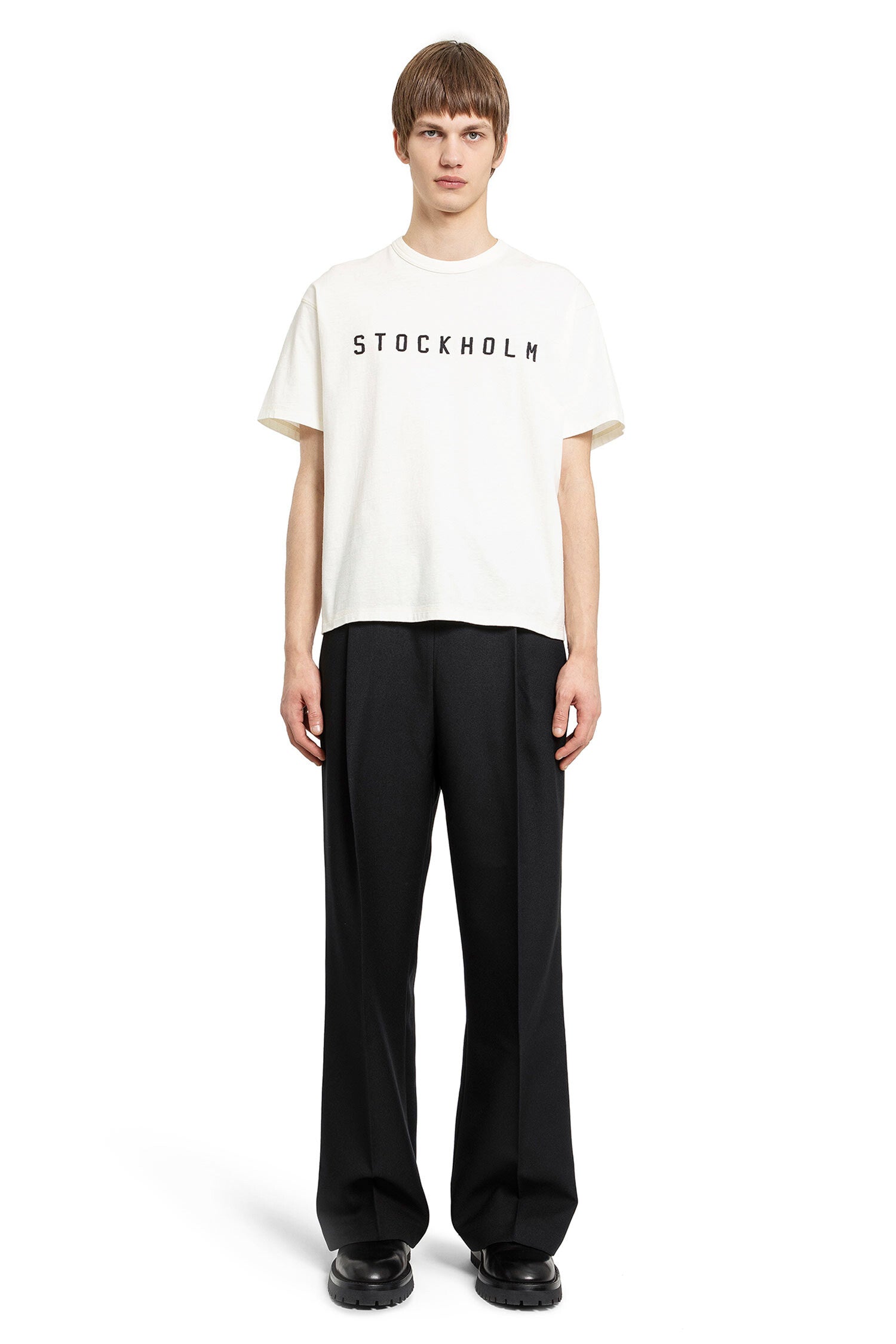 STOCKHOLM SURFBOARD CLUB MAN OFF-WHITE T-SHIRTS & TANK TOPS