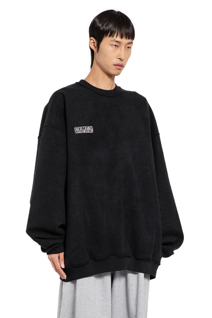 VETEMENTS MAN BLACK SWEATSHIRTS