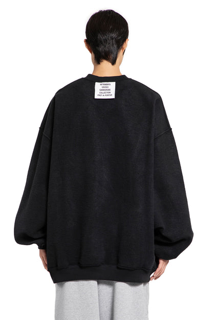 VETEMENTS MAN BLACK SWEATSHIRTS