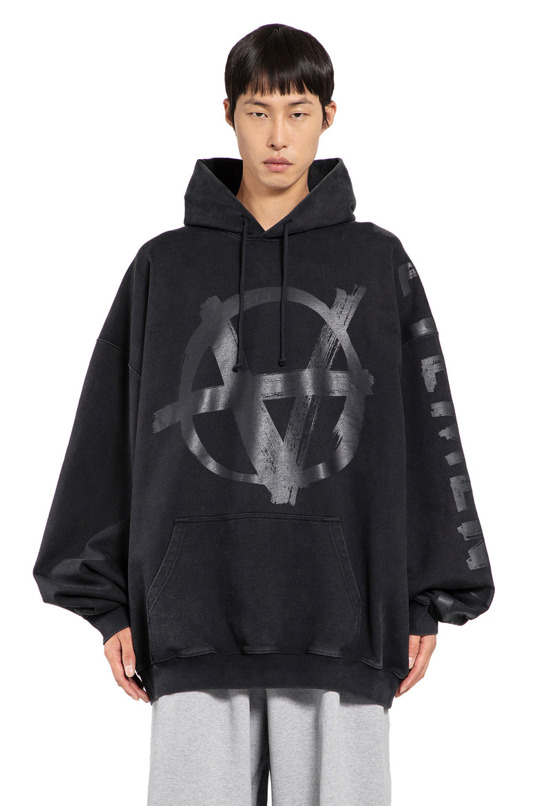 VETEMENTS MAN BLACK SWEATSHIRTS