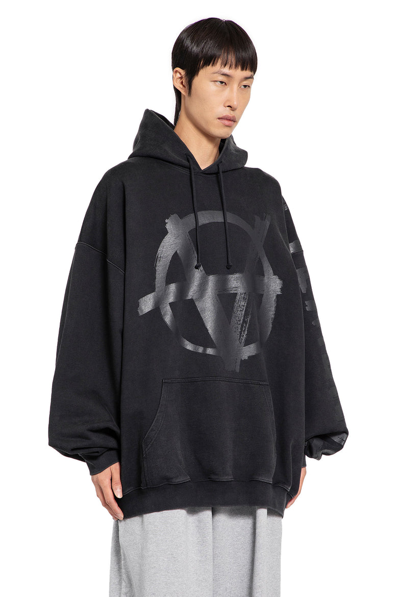 VETEMENTS MAN BLACK SWEATSHIRTS