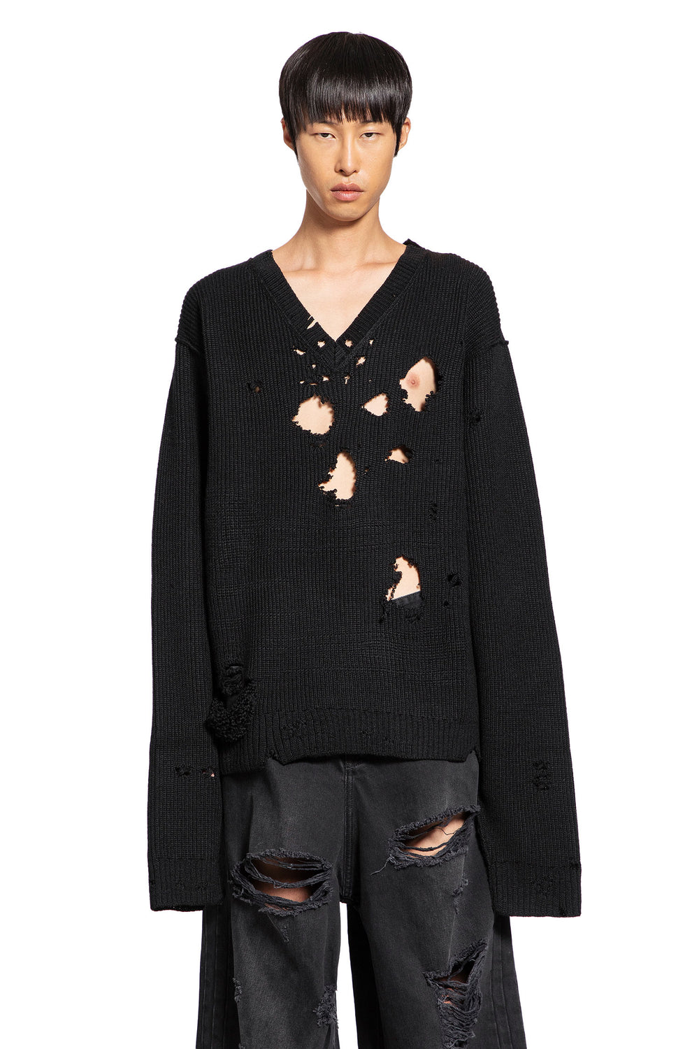 VETEMENTS MAN BLACK KNITWEAR