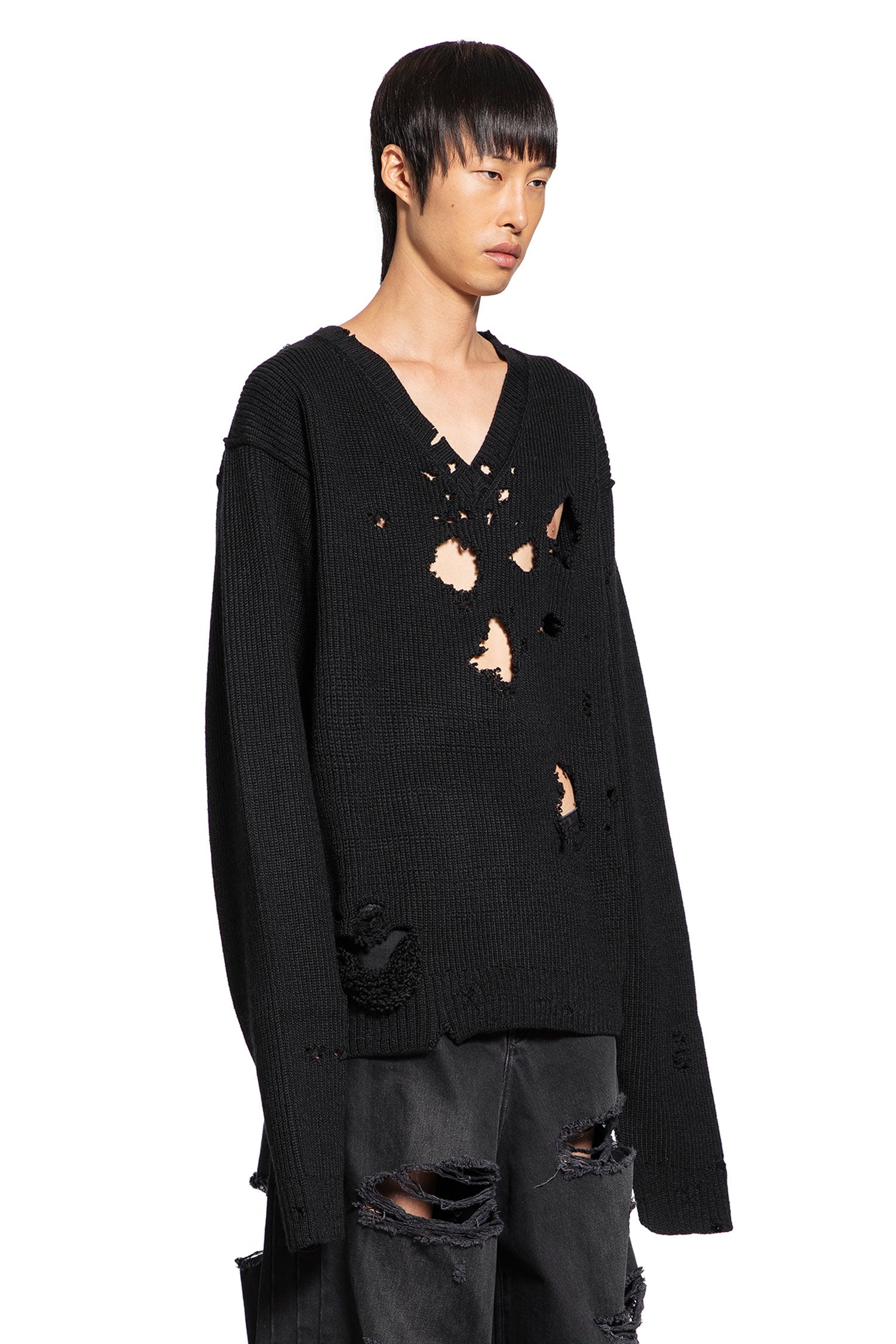 VETEMENTS MAN BLACK KNITWEAR