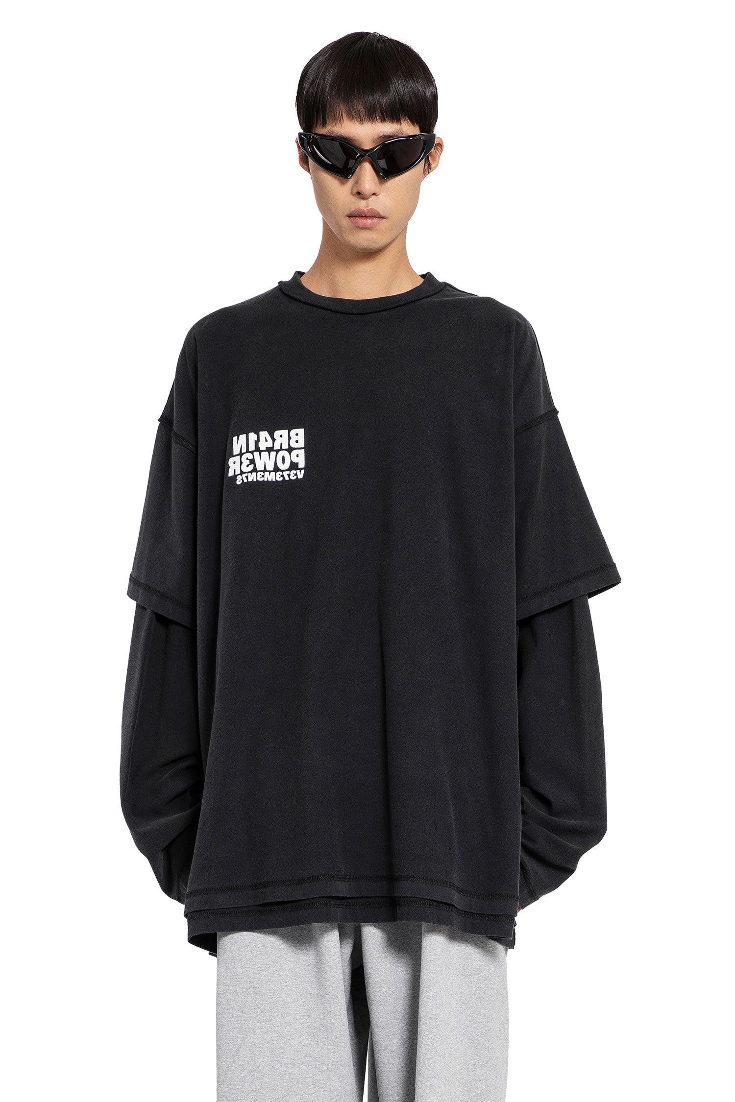 VETEMENTS MAN BLACK T-SHIRTS & TANK TOPS