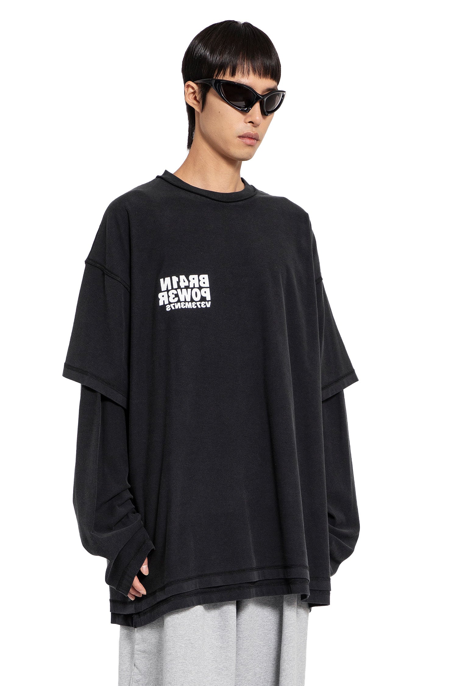 VETEMENTS MAN BLACK T-SHIRTS & TANK TOPS