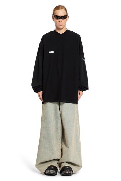 VETEMENTS MAN BLACK T-SHIRTS & TANK TOPS