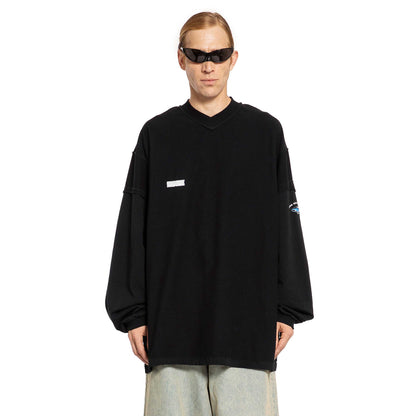 VETEMENTS MAN BLACK T-SHIRTS & TANK TOPS