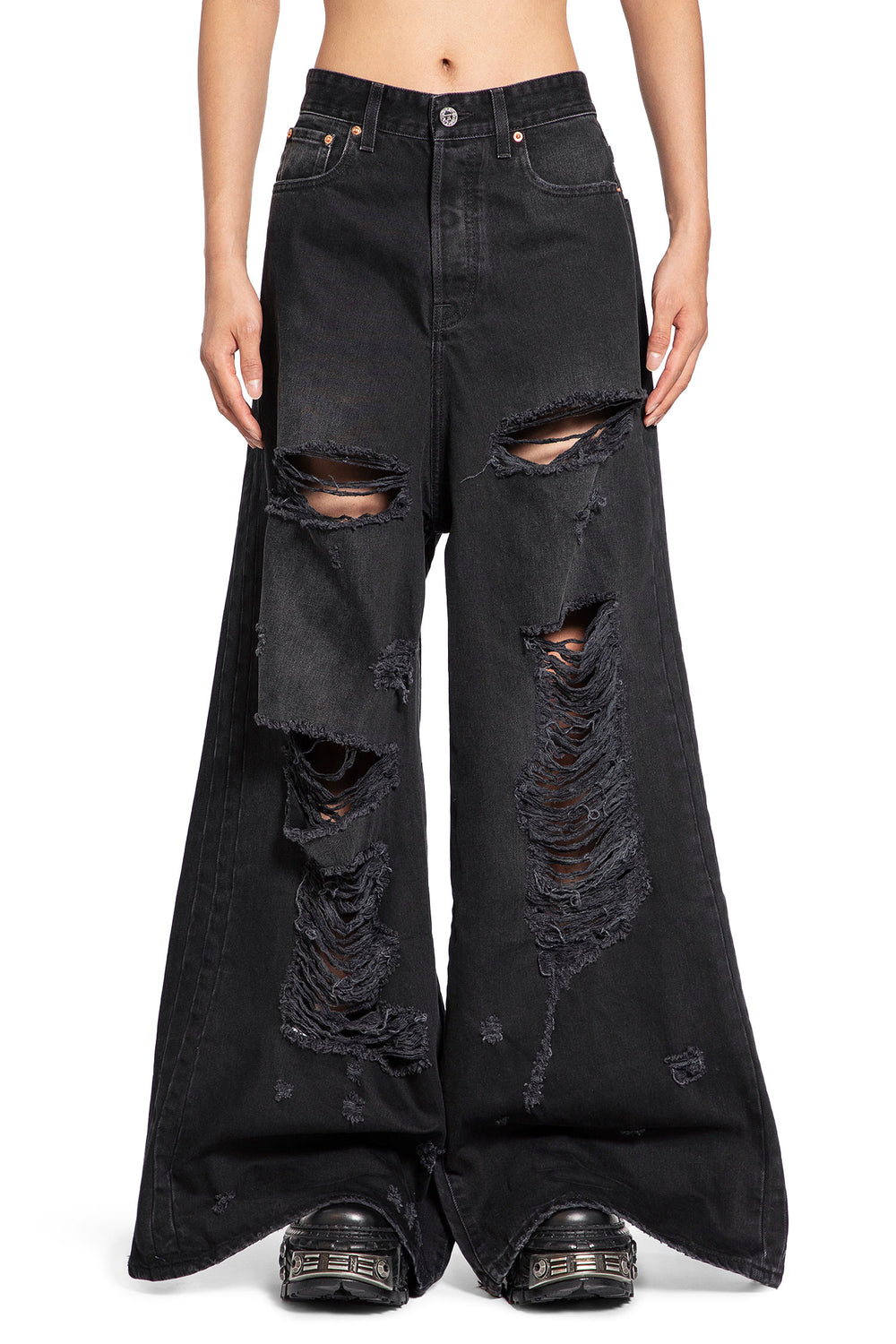 VETEMENTS MAN BLACK JEANS