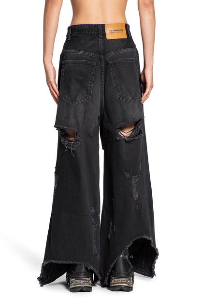 VETEMENTS MAN BLACK JEANS