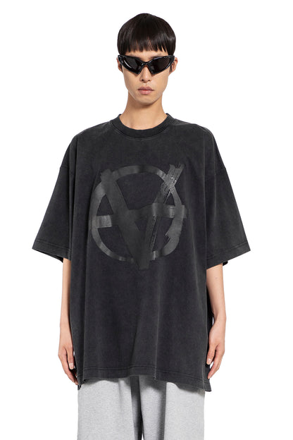 VETEMENTS MAN BLACK T-SHIRTS & TANK TOPS