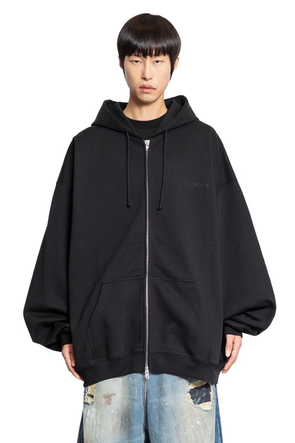 VETEMENTS MAN BLACK SWEATSHIRTS