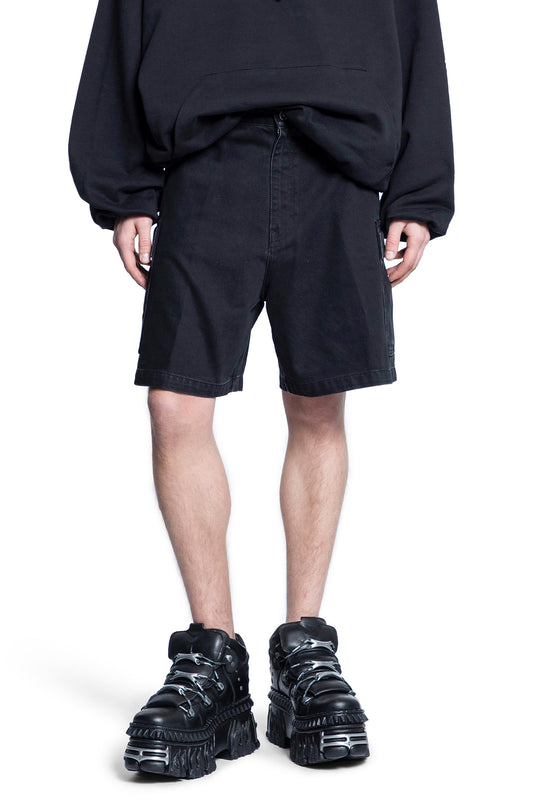 VETEMENTS MAN BLACK SHORTS & SKIRTS