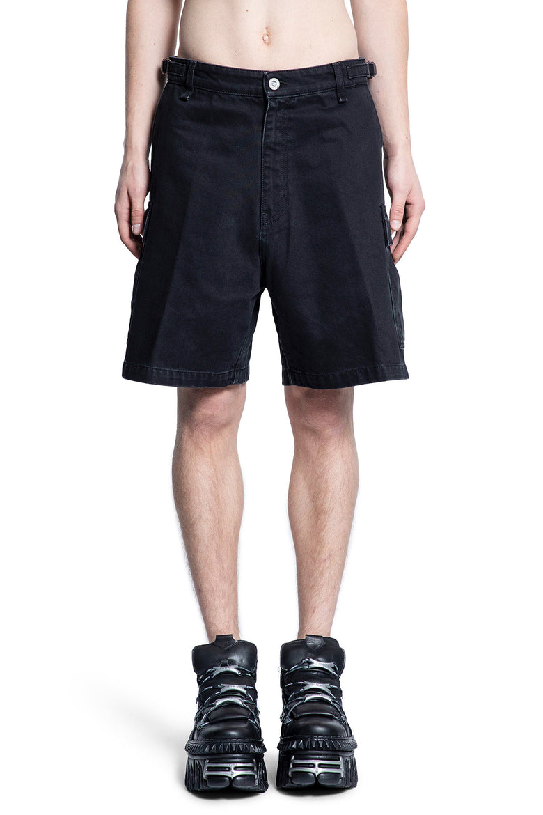 VETEMENTS MAN BLACK SHORTS & SKIRTS