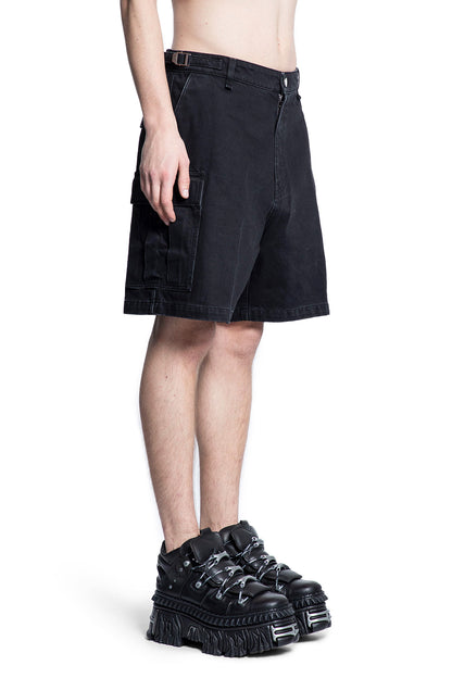 VETEMENTS MAN BLACK SHORTS & SKIRTS