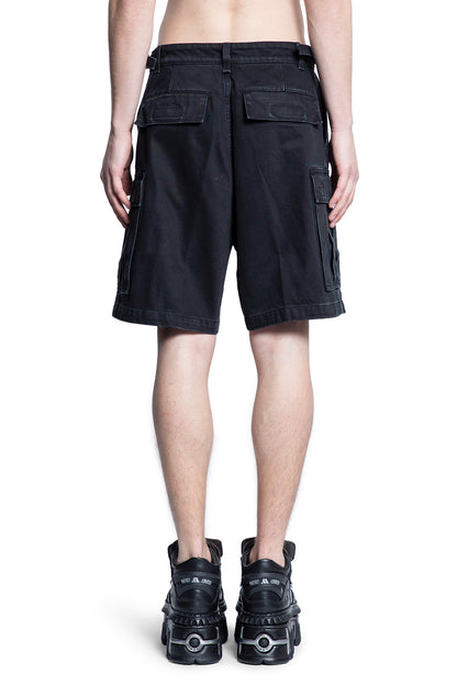 VETEMENTS MAN BLACK SHORTS & SKIRTS