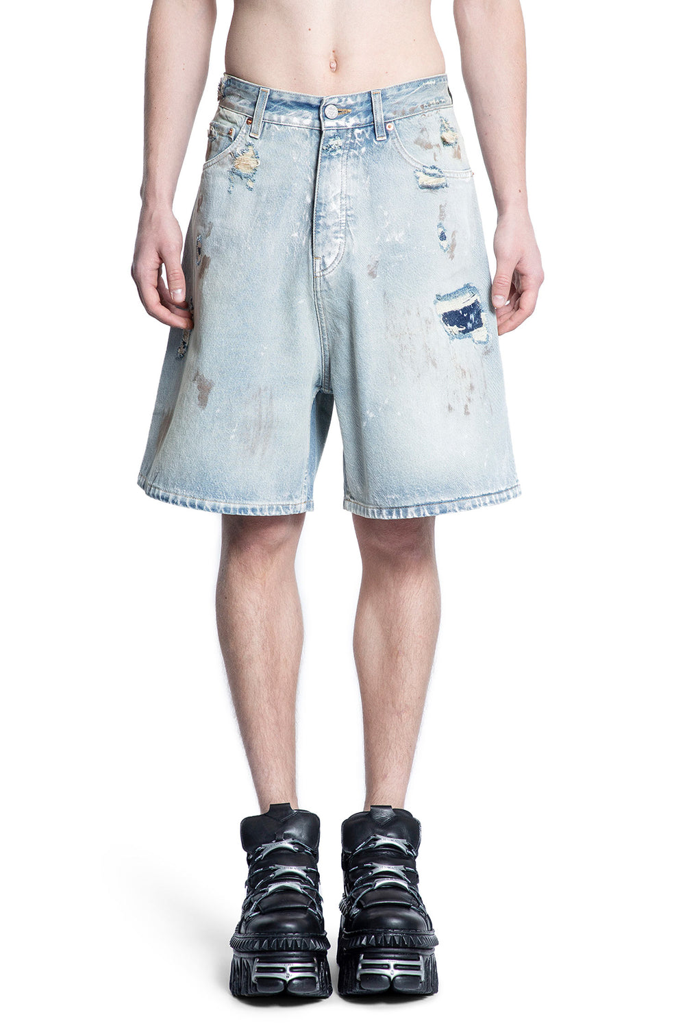 VETEMENTS MAN BLUE SHORTS & SKIRTS