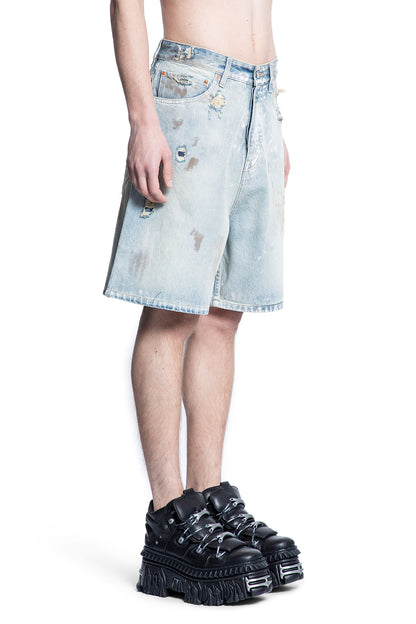 VETEMENTS MAN BLUE SHORTS & SKIRTS