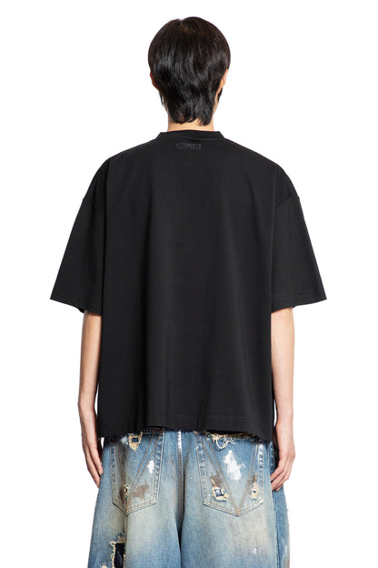 VETEMENTS MAN BLACK T-SHIRTS & TANK TOPS