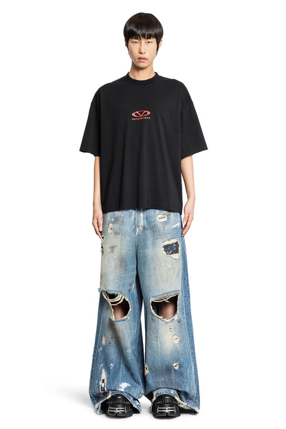 VETEMENTS MAN BLACK T-SHIRTS & TANK TOPS