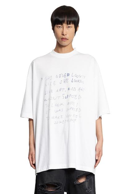 Antonioli VETEMENTS MAN WHITE T-SHIRTS & TANK TOPS