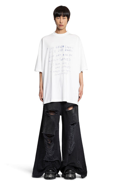 VETEMENTS MAN WHITE T-SHIRTS & TANK TOPS