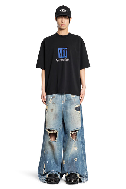 VETEMENTS MAN BLACK T-SHIRTS & TANK TOPS