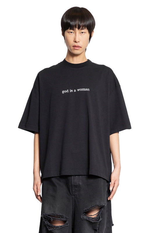 VETEMENTS MAN BLACK T-SHIRTS & TANK TOPS