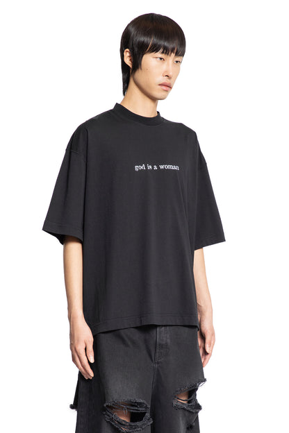 VETEMENTS MAN BLACK T-SHIRTS & TANK TOPS