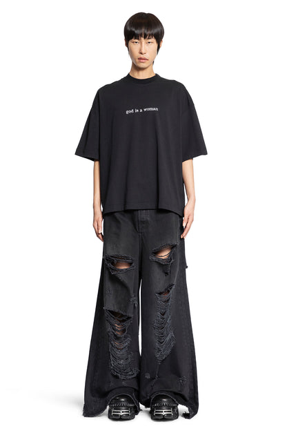 VETEMENTS MAN BLACK T-SHIRTS & TANK TOPS