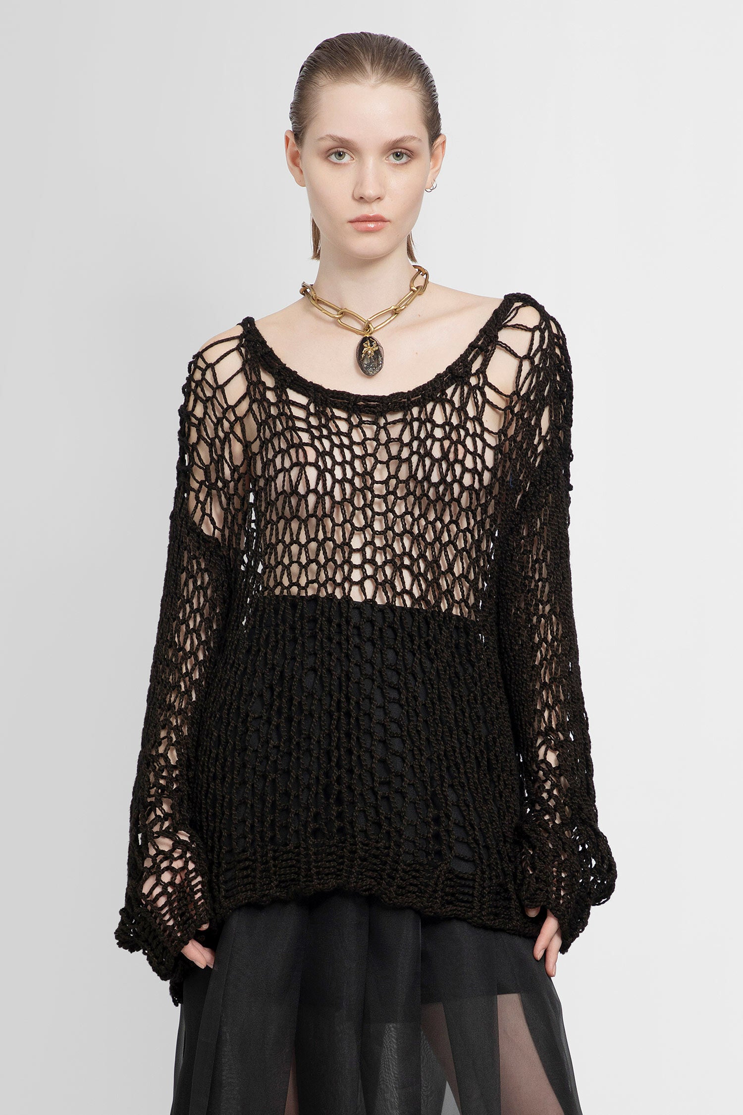 UNDERCOVER WOMAN BLACK KNITWEAR