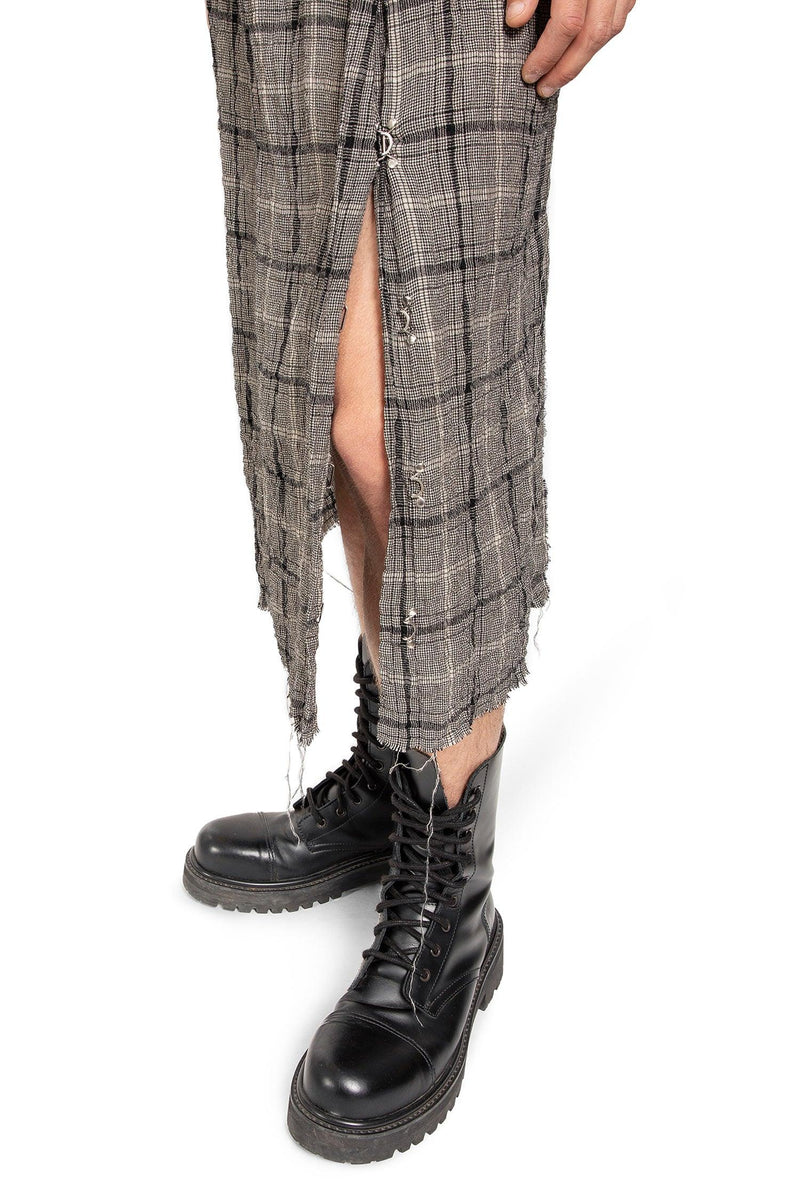 Linen Rayon Check Kilt - Antonioli.eu
