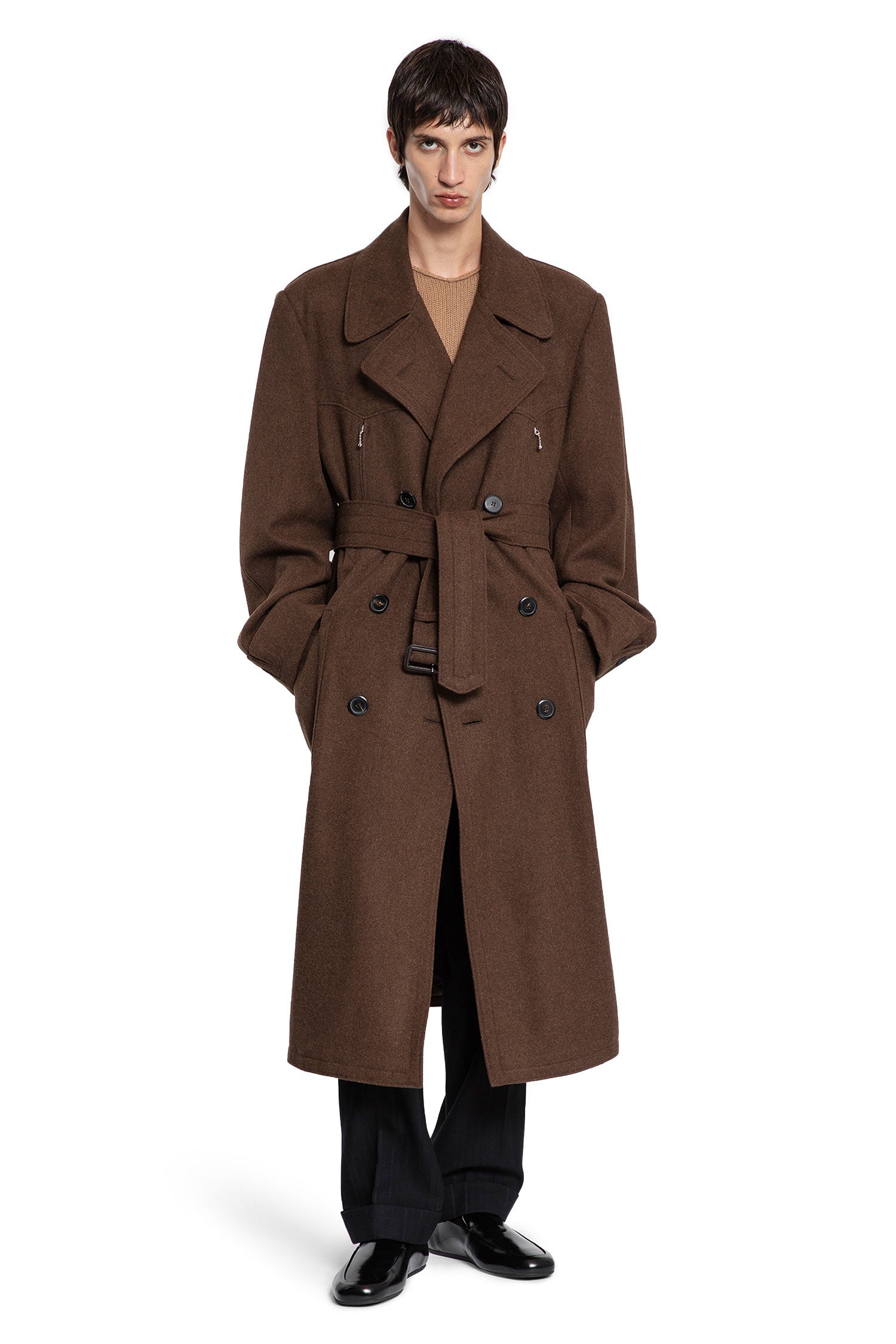 Shetland Chevron Double-Breasted Coat
