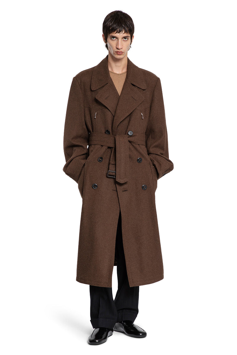 Shetland Chevron Double-Breasted Coat - Antonioli.eu