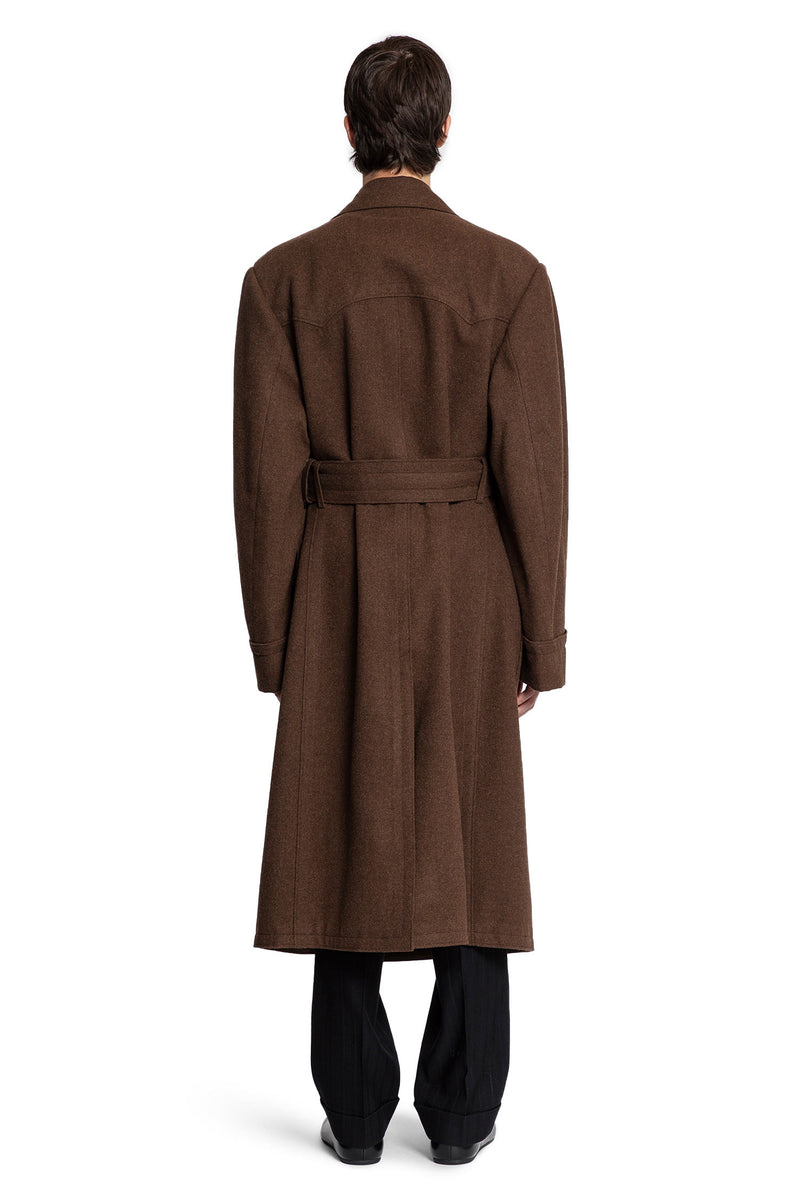 Shetland Chevron Double-Breasted Coat - Antonioli.eu