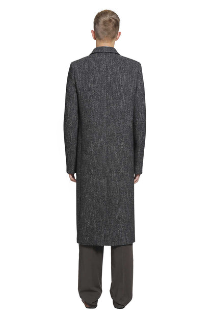 Single-Breasted Wool Blend Coat