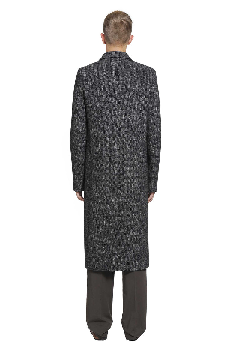 PRADA Single-Breasted Wool Blend Coat man