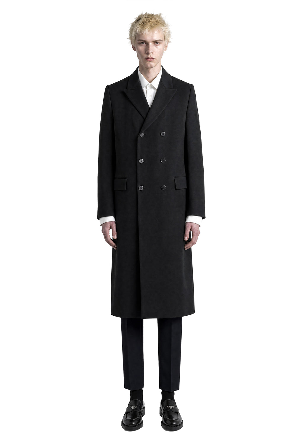 PRADA Double-Breasted Wool Coat man