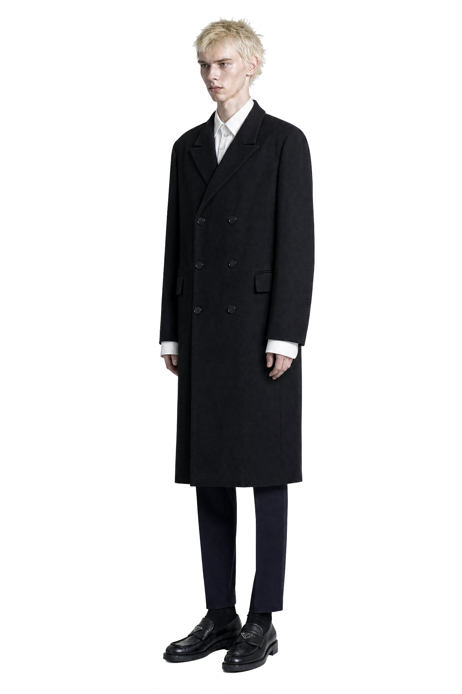 PRADA Double-Breasted Wool Coat man