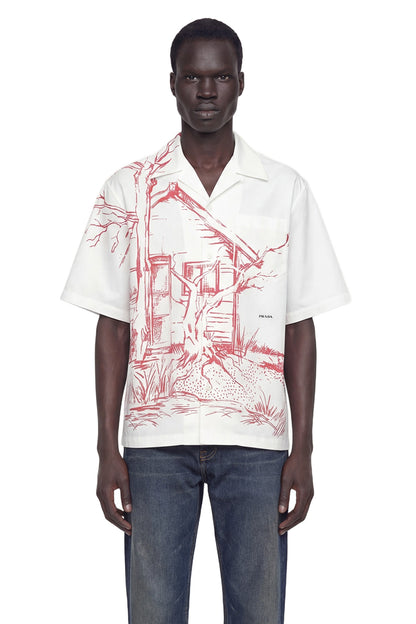 Printed Cotton Bowling Shirt