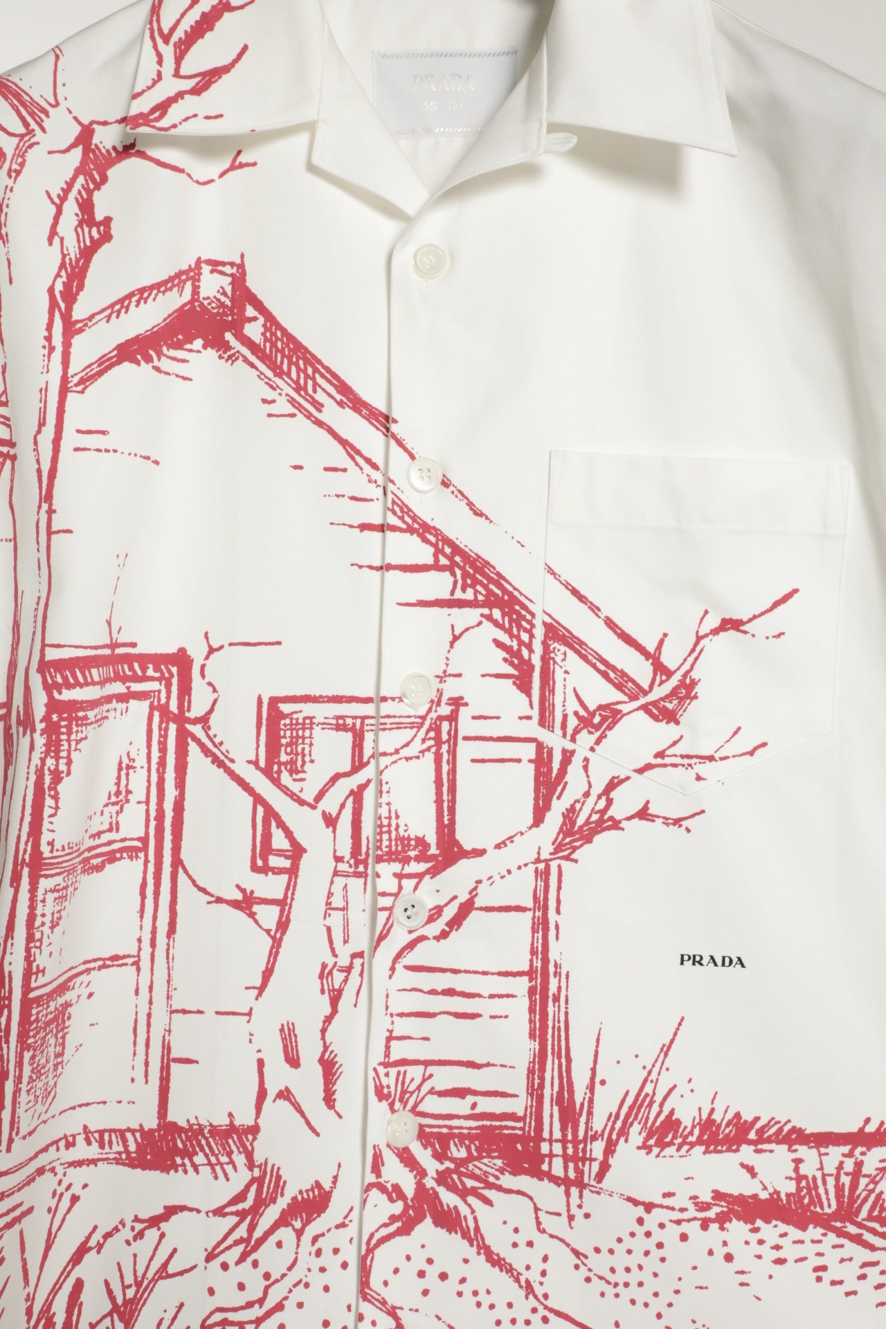 Printed Cotton Bowling Shirt