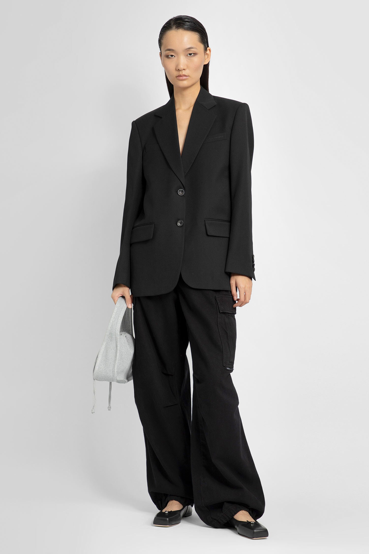 ALEXANDER WANG WOMAN BLACK TROUSERS