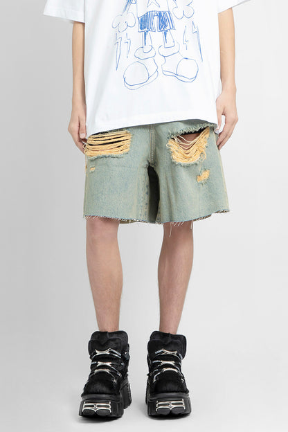 VETEMENTS MAN BLUE SHORTS & SKIRTS