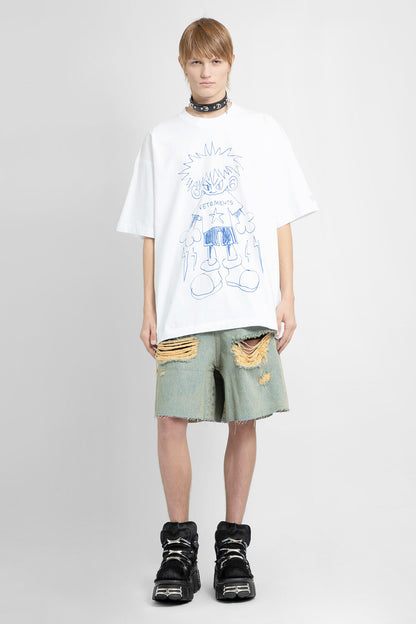 VETEMENTS MAN BLUE SHORTS & SKIRTS