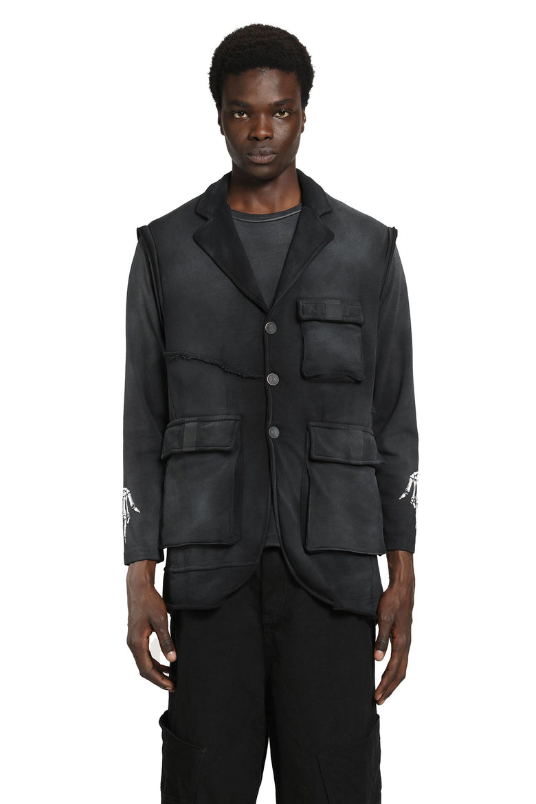 
              MASSIMO SABBADIN Washed Jersey Waistcoat man
            