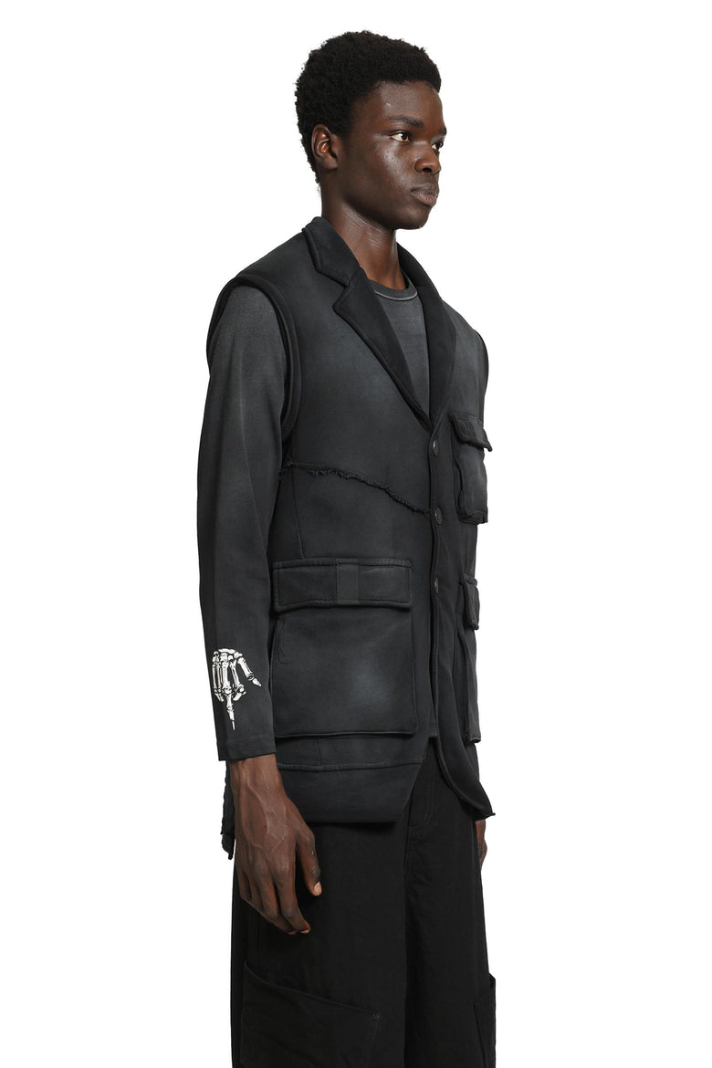 
              MASSIMO SABBADIN Washed Jersey Waistcoat man
            