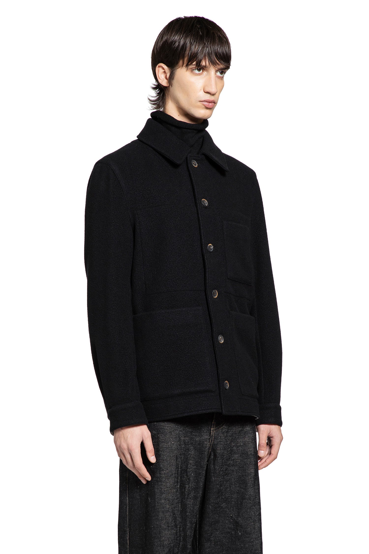 FORME D'EXPRESSION MAN BLACK JACKETS