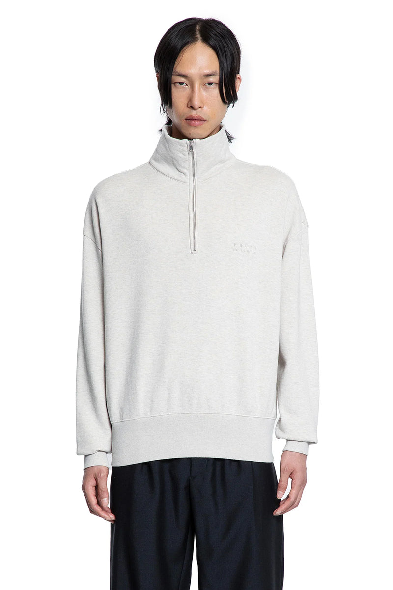 Soft Cotton Quarter-Zip Sweatshirt - Antonioli.eu